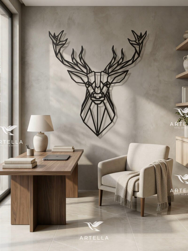 Geometric deer - 75cm x 80cm
